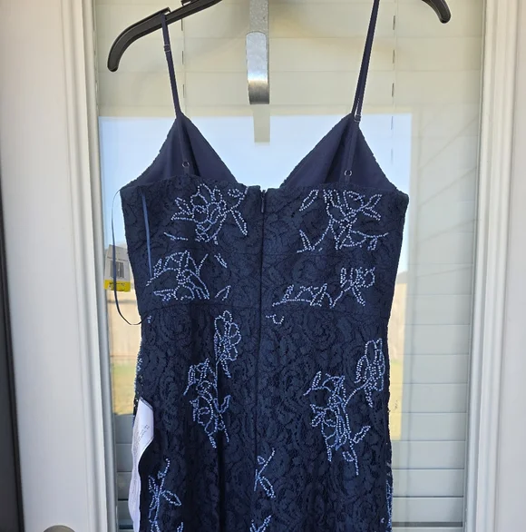 $428 Dress The Population Women Tess Slip Gown Medium Glam Party Old Money - Picture 14 of 16